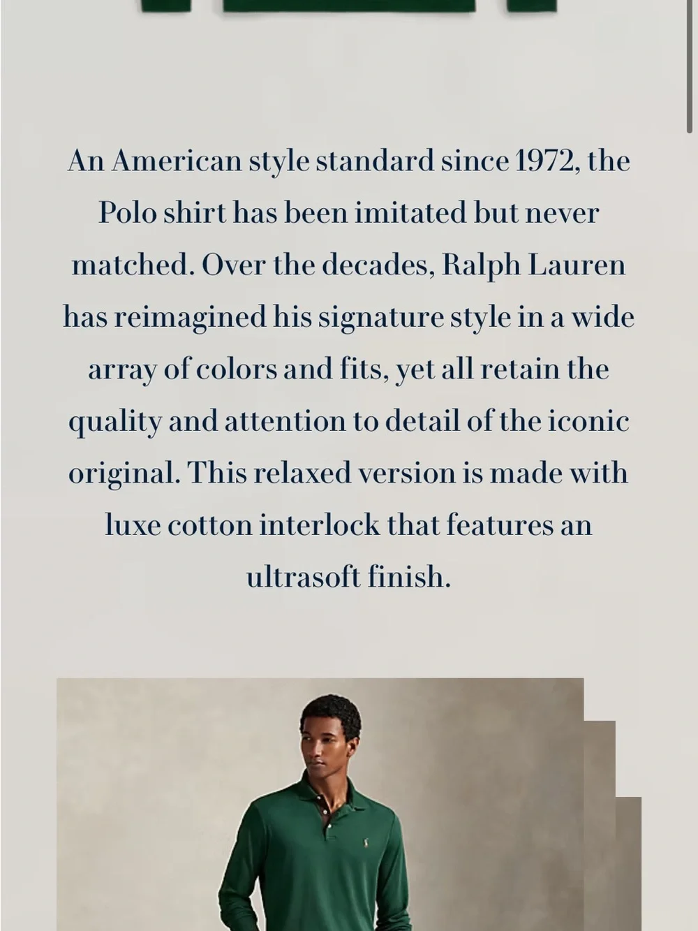 Ralph Lauren classic fit